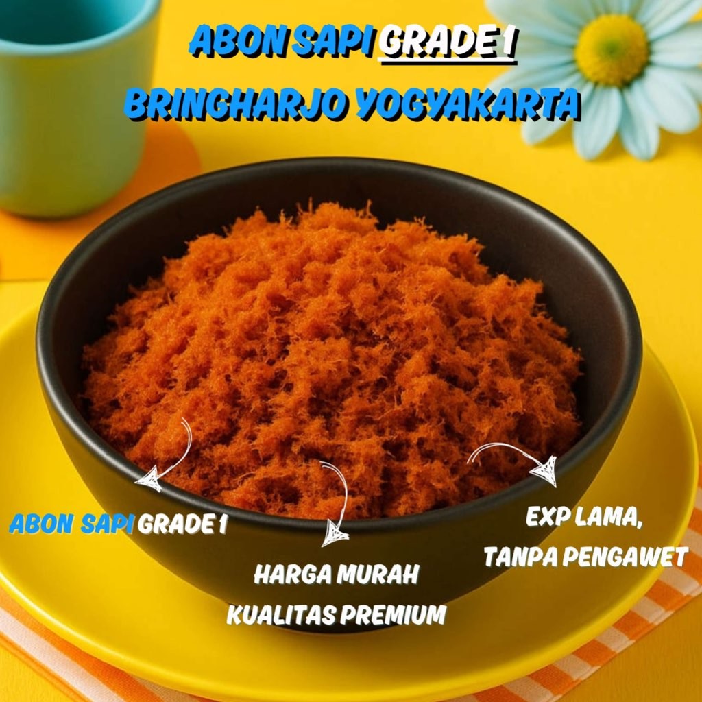 

[THE LEGEND OF ABON TOP SELLER] Abon Sapi Premium/Grade 1 Bu Sinten Pasar Bringharjo Asli Gurih Viral Murah Kualitas Terbaik