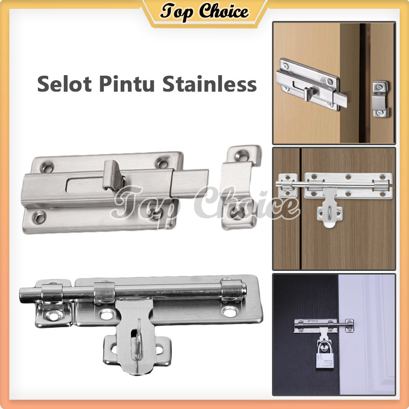 Grendel Pintu Stainless Slot Pintu Slot Pintu Gembok Slot Jendela Grendel Gembok