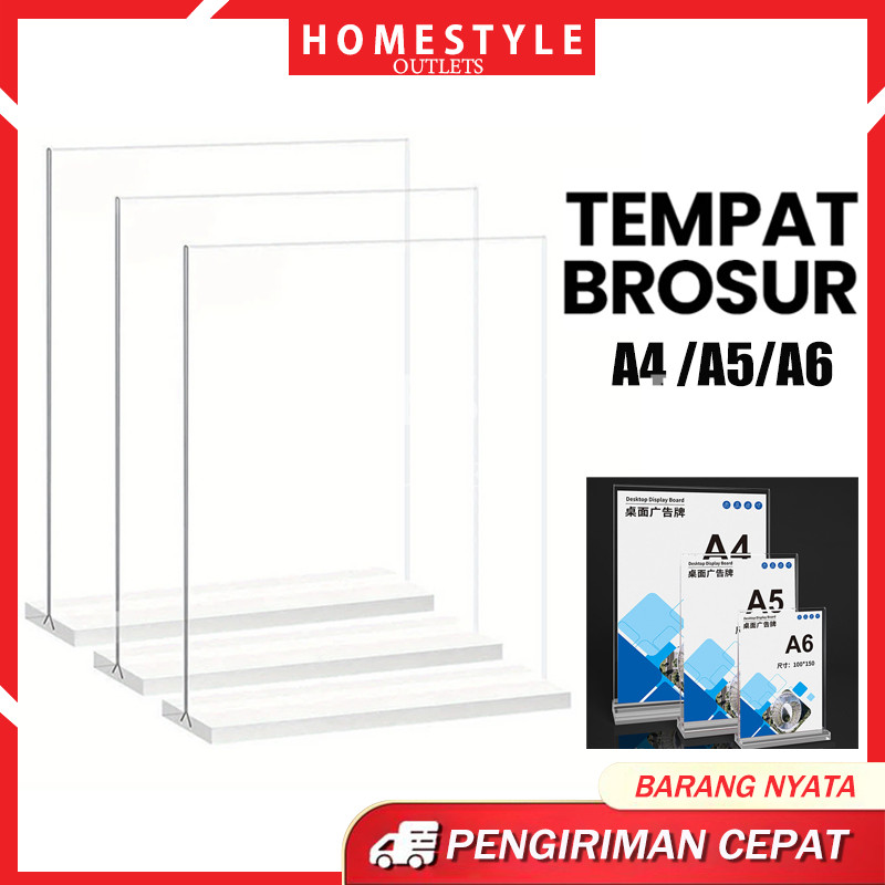 

Tempat Brosur Akrilik A4-A5-A6 / Stand Akrilik / Tent Card Akrilik / Tent Holder Akrilik