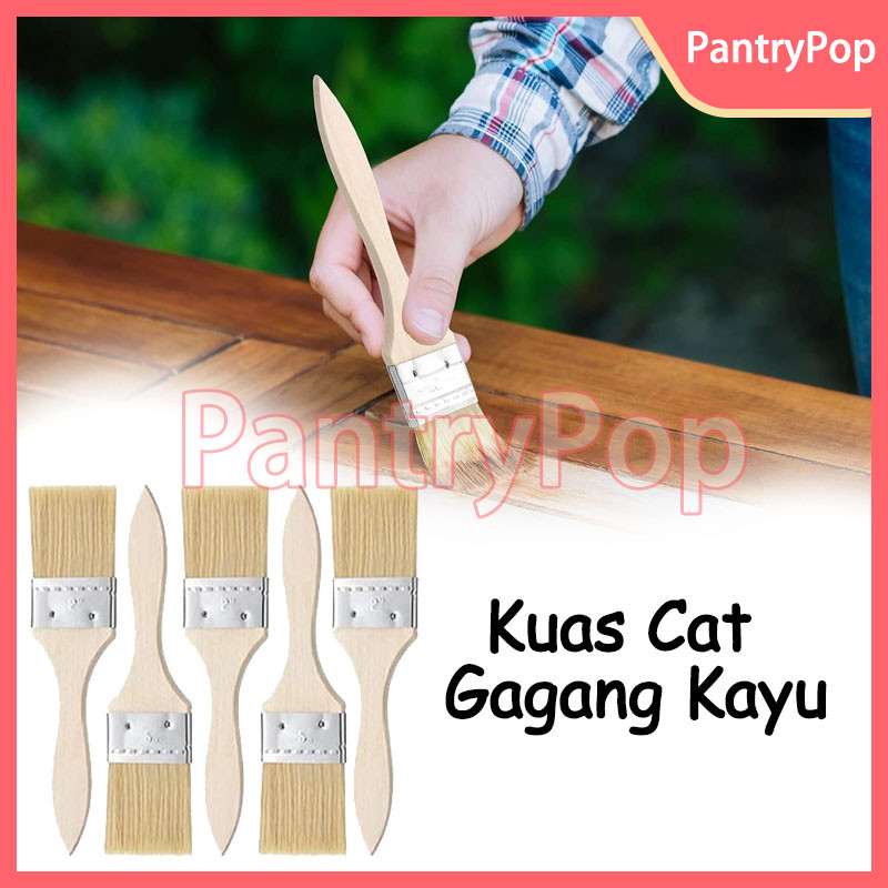 

Kuas Cat Gagang Kayu / Paint Brush Gagang Kayu Serbaguna / Bebas Serat Dan Bebas Jamur Leisurera