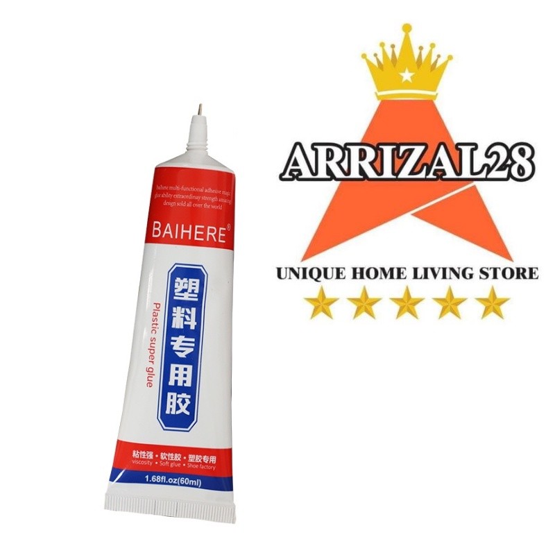 

LEM PEREKAT SOL SEPATU/SANDAL BAIHER/HANJIAO SUPER KUAT & TAHAN AIR 60 ML