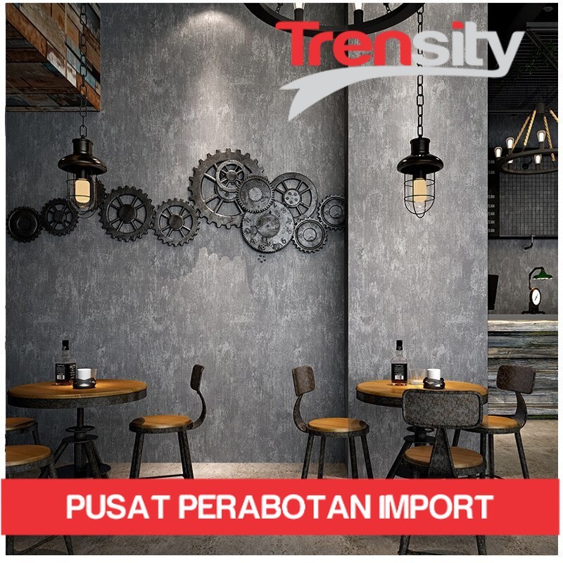 Wallpaper Tembok Motif Cat Semen Sticker Walpaper Dinding Painting Cement  *TRENSITY*