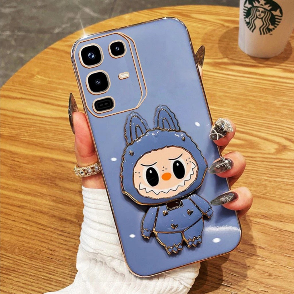 Casing For Infinix Note 50s 50x 5G Soft Case Boneka Mirror Stand Bracket