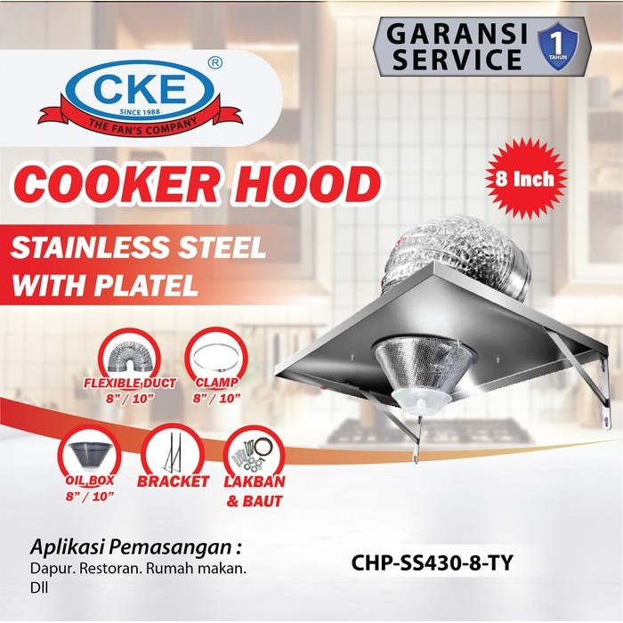Kitchen Exhaust Fan Cooker Hood Kompor Stainless Steel Penyedot Asap 8 10 Inch Kipas Sedot Hisap Asa