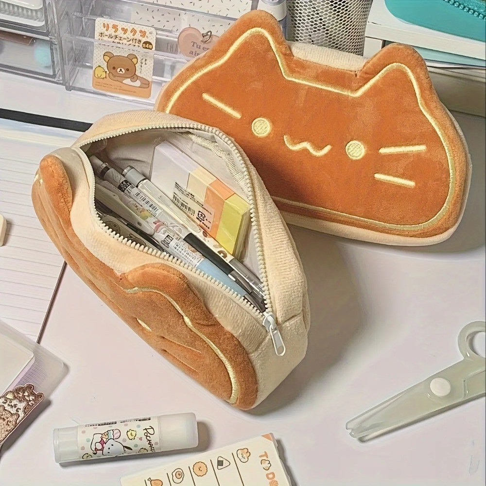 

Candy cat-shaped plush pen case: Large capacity, suitable for primary and secondary school students