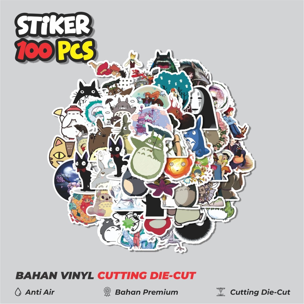 

Terbaru! 50 pcs Stiker Anime Ghibli Hayao Miyazakui V1 Dekorasi Lucu Kreatif untuk Notebook, Skateboard, HP