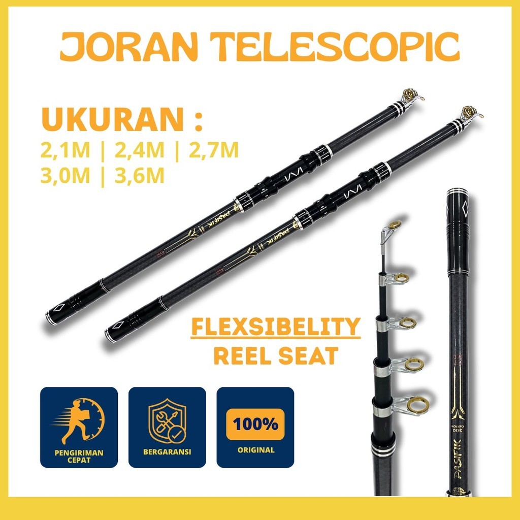 Joran Laut Portable Joran Pancing Untuk Laut Joran Laut Teleskopik Bahan High Carbon Ring Original G