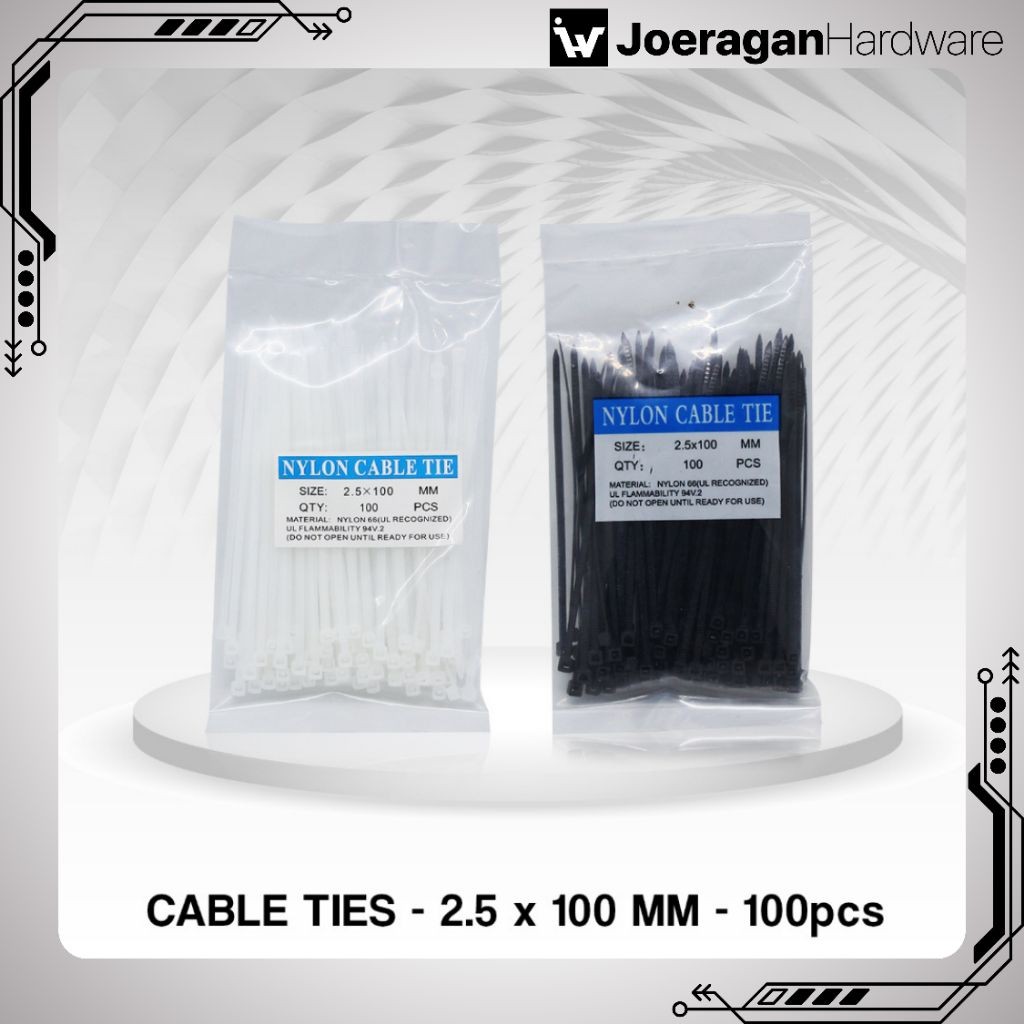 

Kabel Ties 1.9 x100mm Isi 100pcs Nylon Cable Tie 10cm Insulock Tis 10 Cm 1.9 X 100 Mm Insulok Pcs