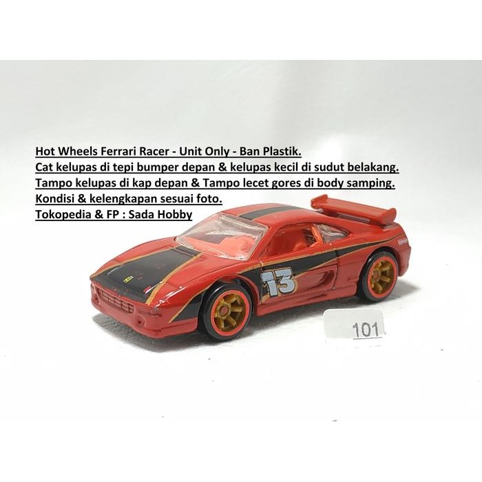 TS08 Hot Wheels Hotwheels Ferrari Racer Ferrari F355 Berlinetta Challenge Merah Unit Only 2ND