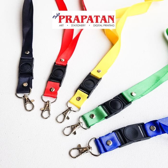 

TERLARIS! Tali Name Tag 2cm / Tali ID Card Plastik - Biru