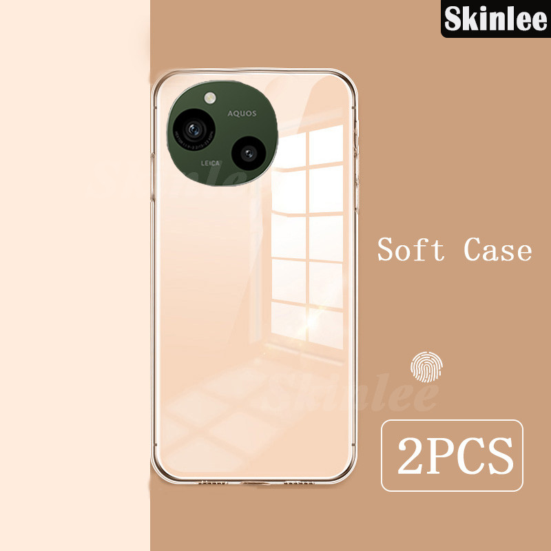 2 Potongan untuk Sharp Aquos R9 R10 Pro Case Soft Transparan Anti-oksidasi Clear Silicone Cover untu