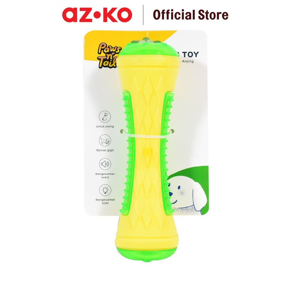 AZKO Paws N Tail Mainan Anjing Led Floated Cylinder Dog Toys Perlengkapan Bermain Anjing Alat Bermai