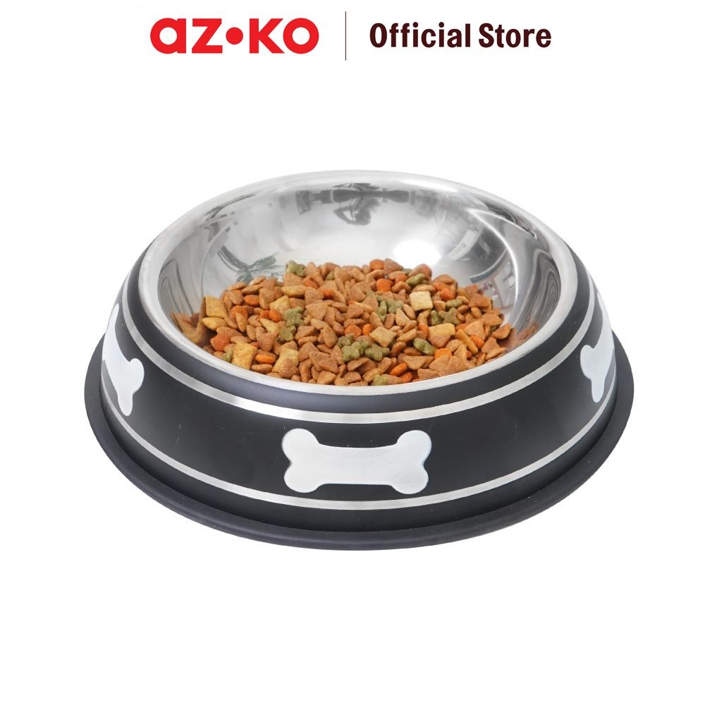 AZKO Paws N Tail 940 ml Tempat Makan Hewan Bone Print Wadah Makanan Anabul Pet Food Storage Perlengk