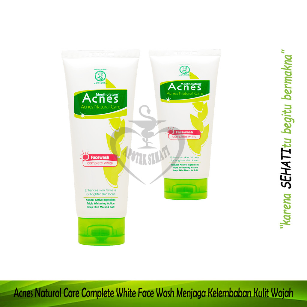 Acnes Natural Care Complete White Face Wash Menjaga Kelembaban Kulit Wajah
