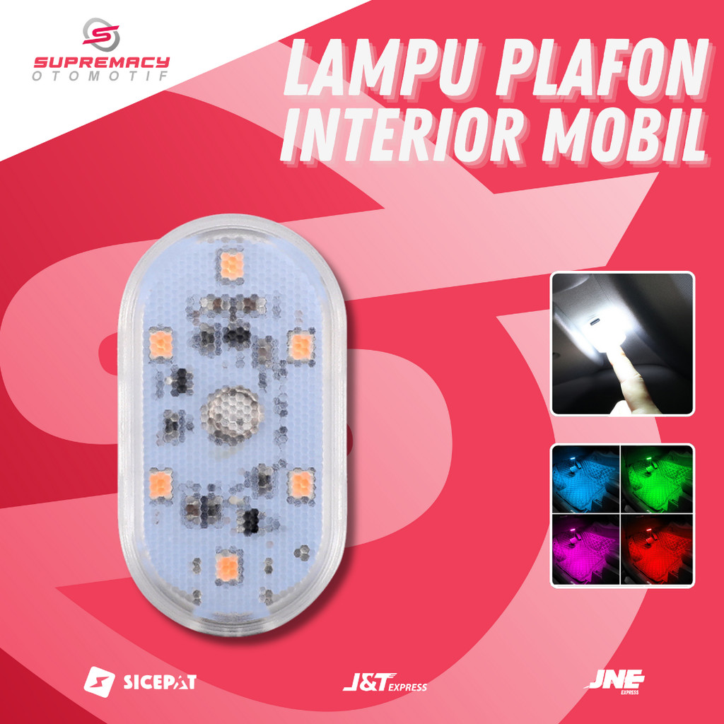 Lampu Plafon Mobil / Lampu LED Sentuh Plafon / Dashboard Mobil /  Lampu Tempel Tanpa Kabel Plafon Mo
