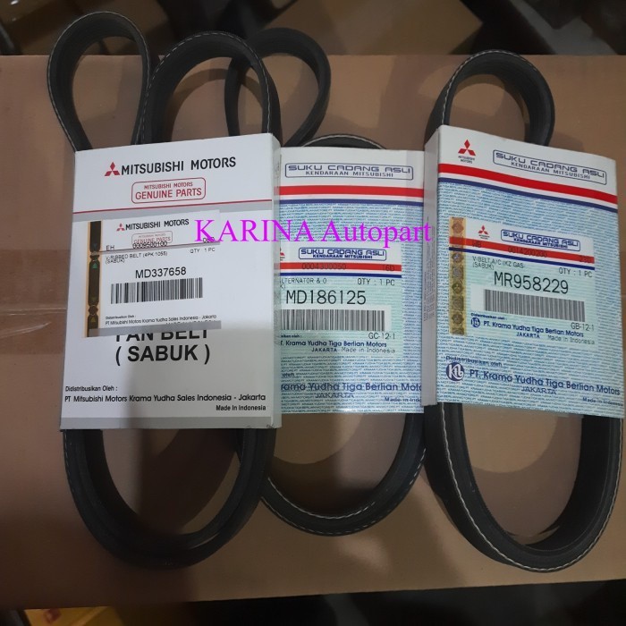 vanbelt fan belt mitsubishi kuda bensin 2000cc asli original