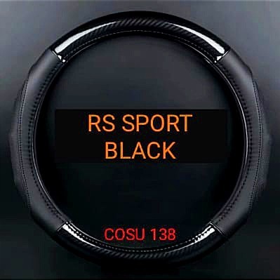 Sarung Cover Stir Carbon RS Sport Kulit Hrv Brio Brv Jazz Mobilio dll - Hitam