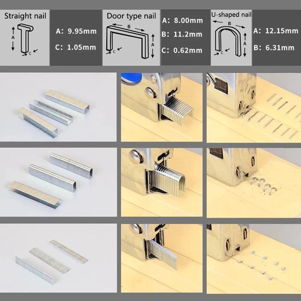 

Tools Staples Nails 12mm/8mm/10mm Brad Nails Door Nail Household Packaging Silver Steel T Shaped Wood Furniture