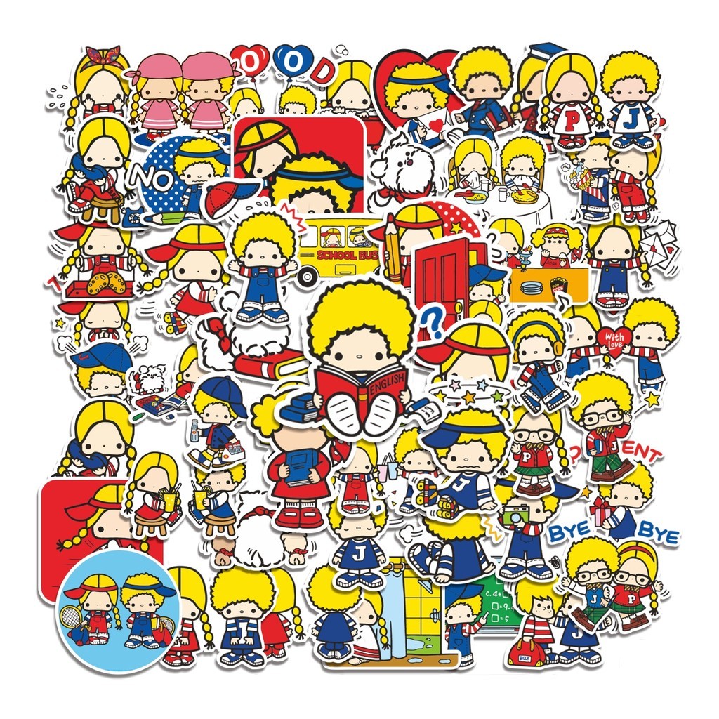 

COD 50 Pcs Stiker Patty And Jimmy Sanrio Lucu Anti Air Untuk Dekorasi Notebook Sepeda Skateboard Handphone DIY