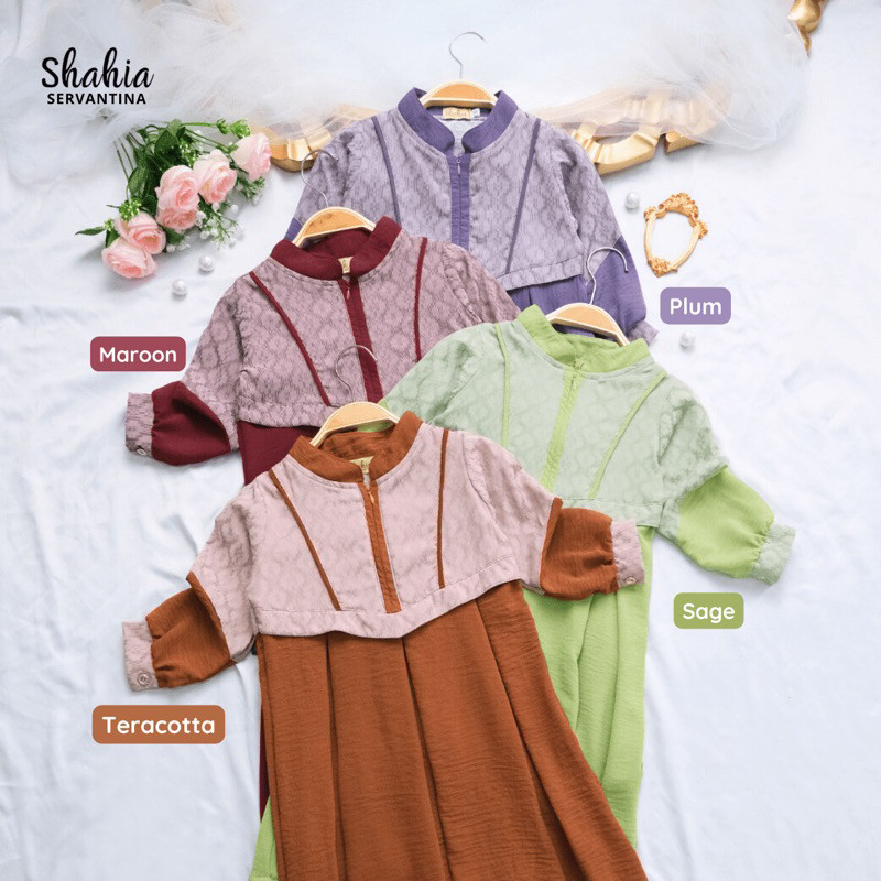 [HOT NEW] Shahia Servantina -  Atira Dress Gamis Anak Perempuan Couple Mom Kids