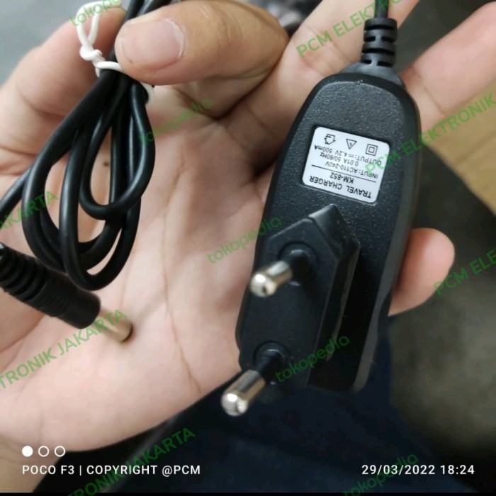 SB99 adaptor charger senter kepala emergency 4.2v 4.2volt 4.2 volt 500ma