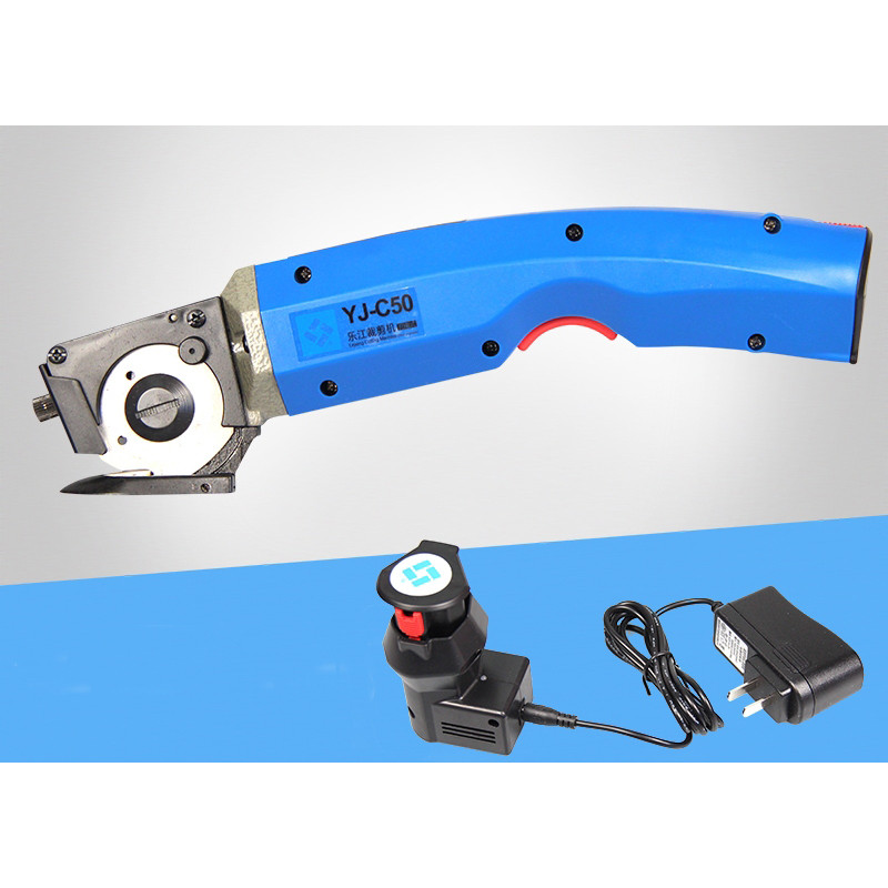 

Industrial 35w electric scissors cutter for cloth fabric, 100~240v chargeable round knife cloth fabric cutting machine