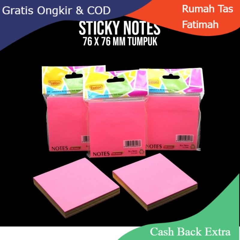 

Promo Sticky Notes kotak 1 warna eselon / Sticky Notes Eselon / Sticky Notes Polos 76*76mm By Rumah Tas Fatimah