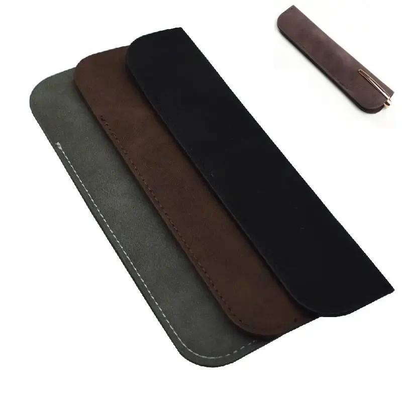 

Leather Single Fountain Pen Case Pen Sleeve Pouch Ballpoint Pencil Protective Cover Holder for Men Women Office Business Gift
