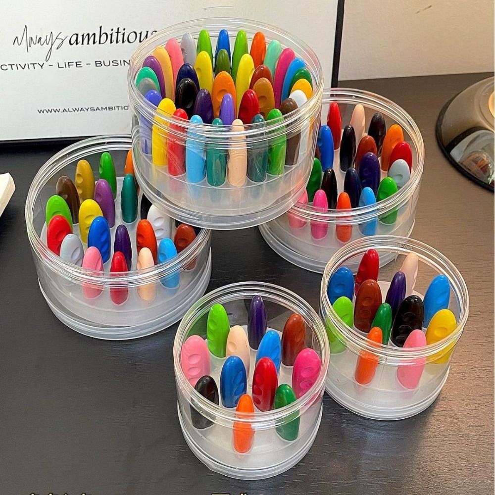 

12/24/36 Colors Plastic Plastic Crayon Washable Do Not Dirty Hands Colored Crayon Peanut Shaped Erasable Oil Painting Stick