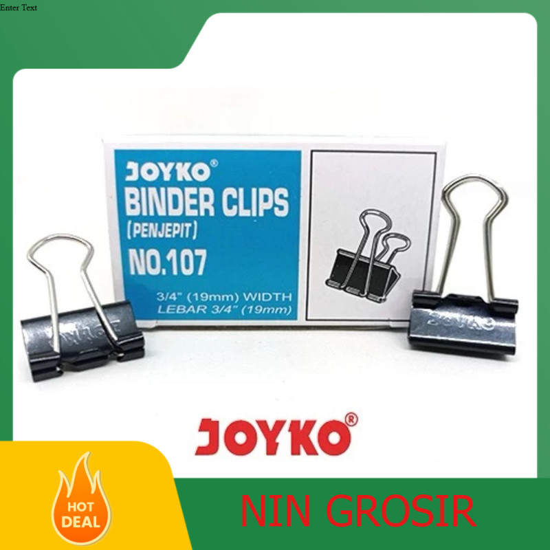 

Penjepit Kertas/Binder Klip/Binder Clip No.107 Joyko