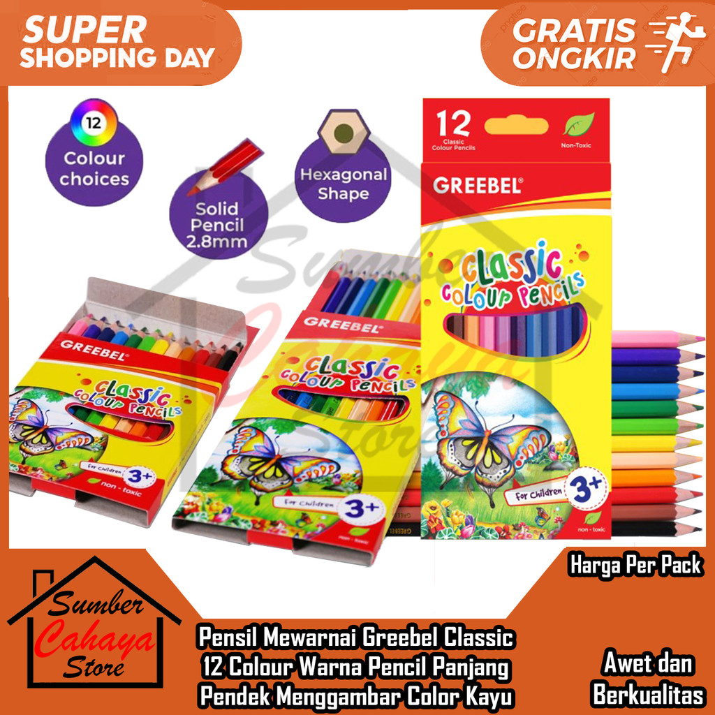 

Pensil Mewarnai 12 Warna Greebel Classic Colour Pendek Panjang Pencil Warnawarni Coloring Mengambar Gambar Crayon Krayon Klasik Kecil Kecik Cerayon Kerayon Menggambar Color HBI Kolour Alat Tulis Perlengkapan Anakanak Sekolah Tk Bagus Murah Meriah Pastel