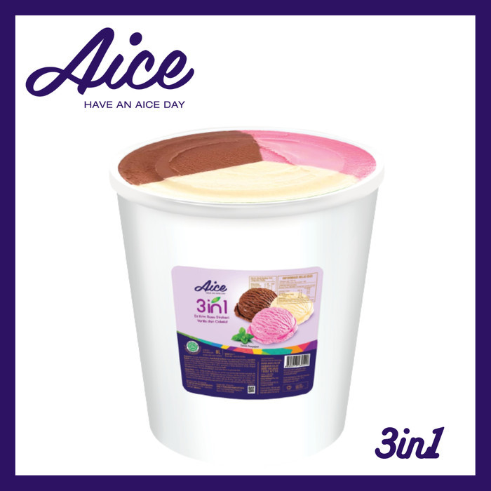 

Ice Cream Diamond 8 Liter Vanilla / Coklat / Stroberi - Aice 3in1