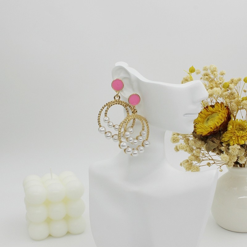 Anting-anting Emas untuk Wanita Liontin Anting Pejantan Wanita Mutiara Elegan -m156