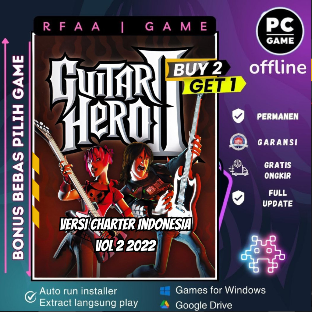 GUITAR HERO VERSI CHARTER INDONESIA VOL 2 | GAME PC - LAPTOP - DL