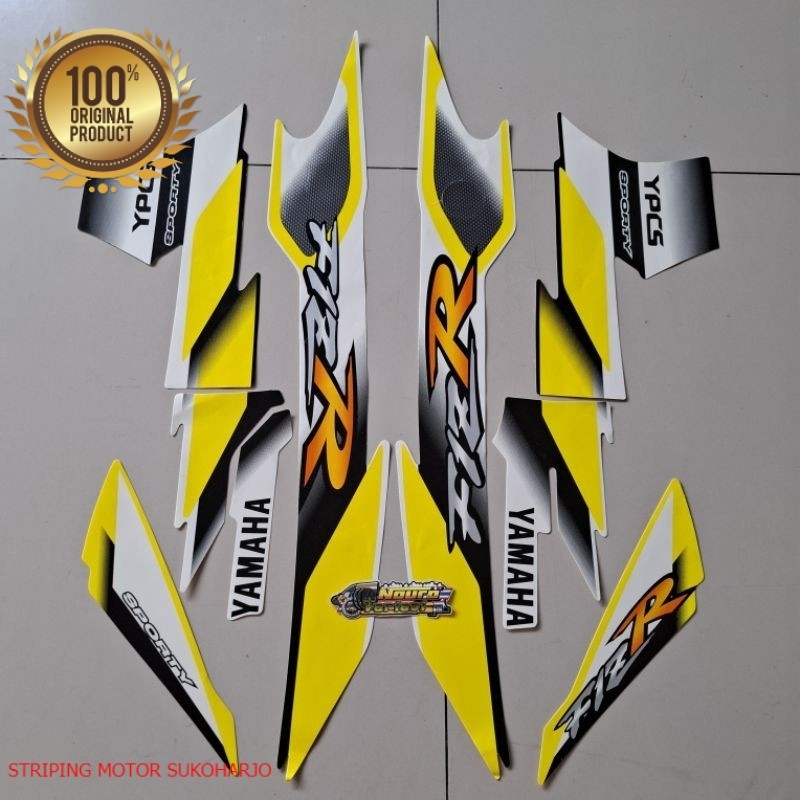 (ORI) striping yamaha fizr fiz r f1 zr 2001 2002 Kuning kualitas original