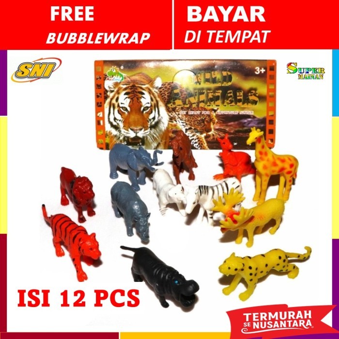 Kado Ulang Tahun Anak 3 4 Tahun Figure Set Aneka Hewan Binatang Karet