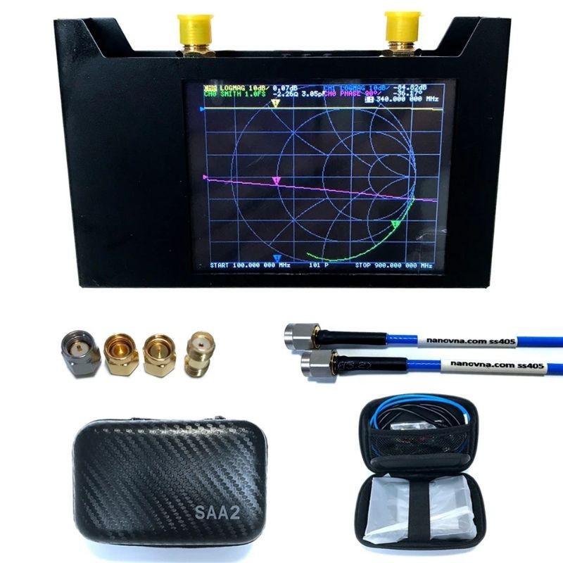 2.8 Inci SAA-2 NanoVNA V2 3GH Vector Network Analyzer LCD Display HF VHF UHF UV 50KHz-3GHz antena