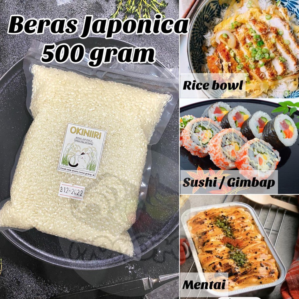 

Beras Sushi Jepang 500 gram Japonica Rice Mentai Pulen Punel