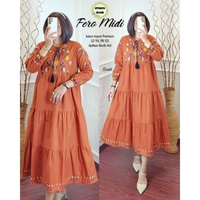 Fero Midi Dress by Athaya Realpict 4 warna
