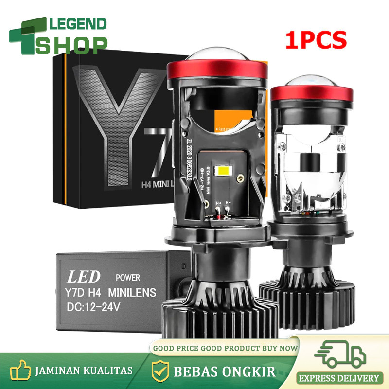 Projie Led Mobil Mini Projie Y7D H4 Mobil Super Terang Lampu Led Mobil Utama Kabut Headlamp Lampu