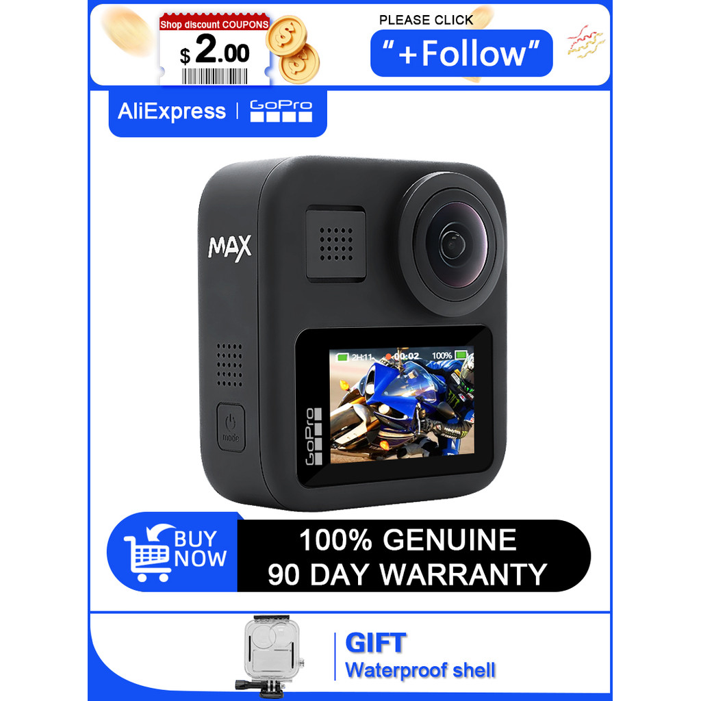 (Used) GoPro MAX 360° panoramic motion camera Go Pro MAX 360 original camera anti shake diving HD to