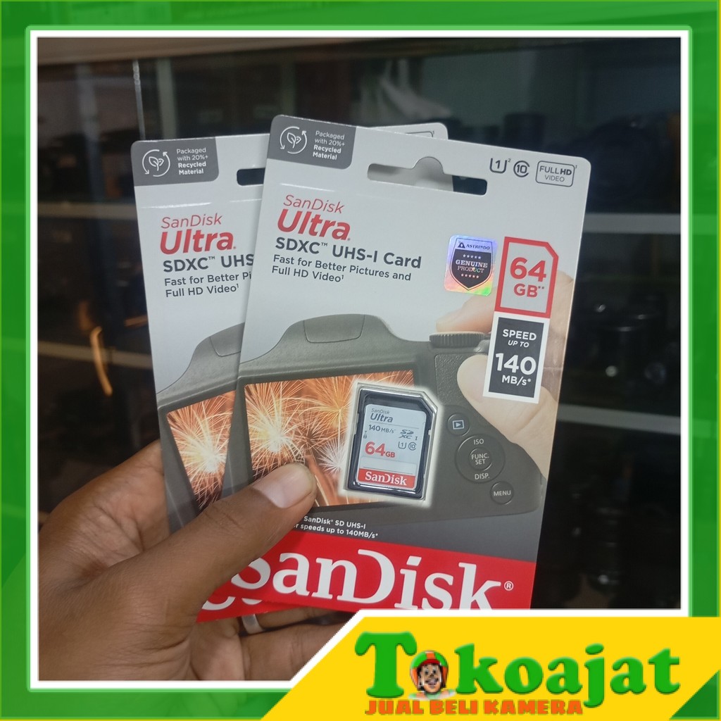 MEMORY SANDISK 64GB SDCARD SDHC CLASS 10 ORIGINAL