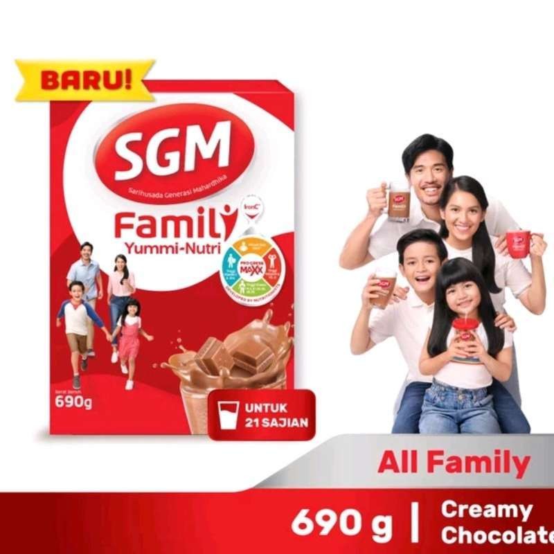 

SGM Family Yummi Nutri Susu Bubuk Keluarga Creamy Chocolate 690 gr