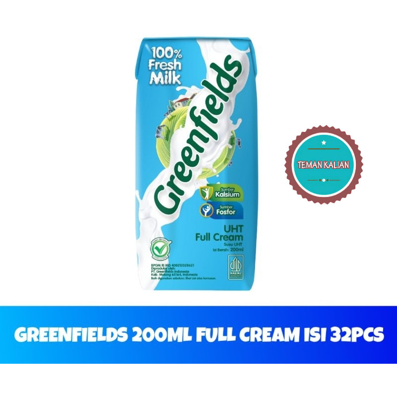 

Greenfields 200ml Full Cream 1 Karton isi 32pcs