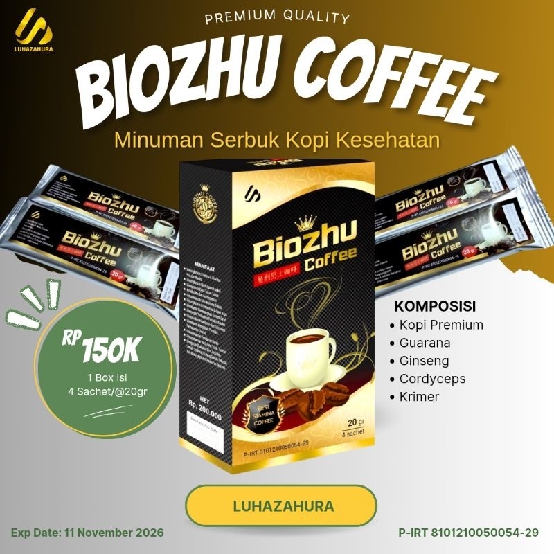 

KOPI BIOZHU LSB 1 BOX ISI 4 SACHET PREMIUM QUALITY MINUMAN SERBUK KOPI KESEHATAN