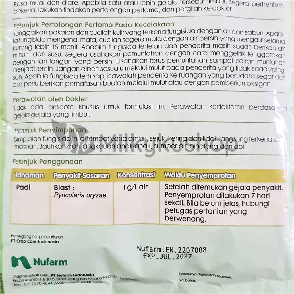 Envoy 80 WP 100 Gram Fungisida Sistemik Padi