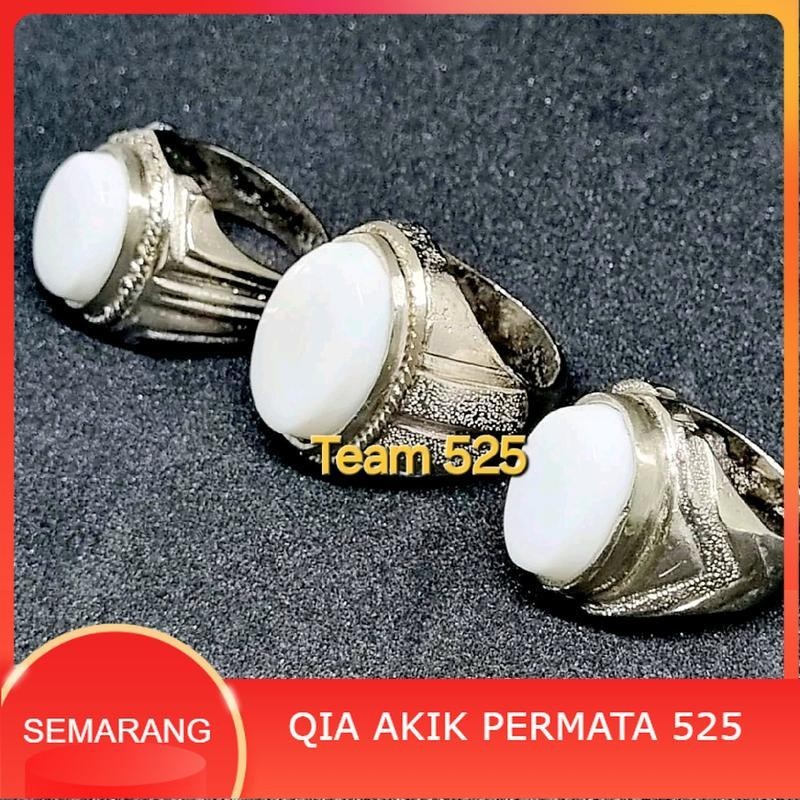 Cincin batu yaman putih kristal asli original yahman / yahmani / habasy / ahmer Rings