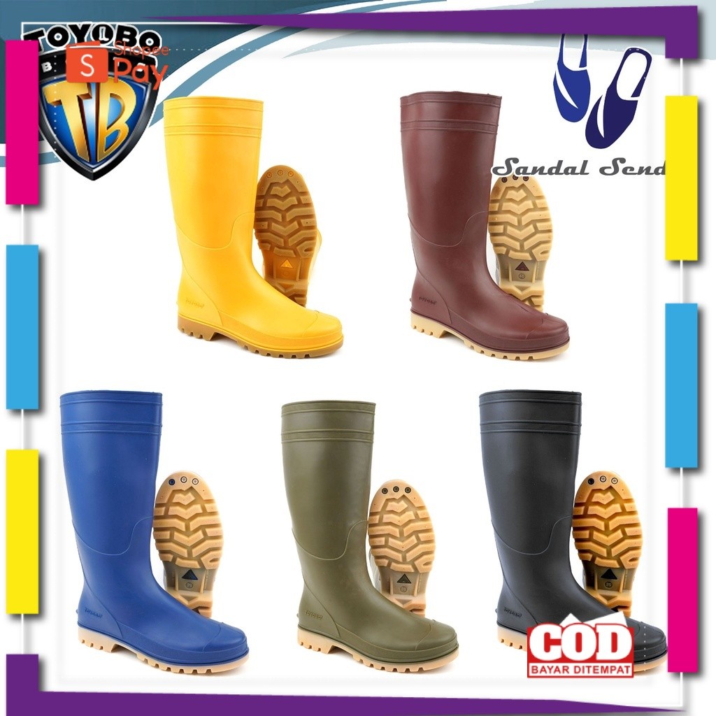[PREMIUM ORIGINAL] Sepatu Boots Tinggi TOYOBO RANDOM Sepatu Boot Proyek Perkebunan Industri Karet Lo