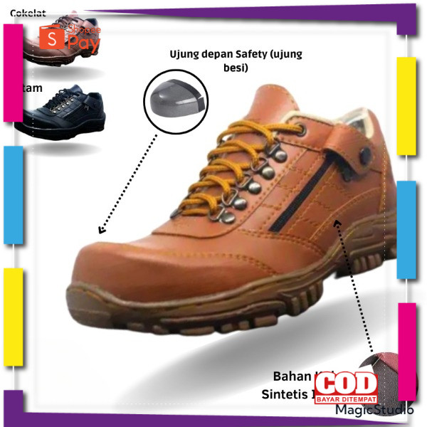 [PREMIUM ORIGINAL] Sepatu Safety Pria Ujung Besi Boots Morisey Pendek Boot Sefty SEPATU SAFETY SEMI 