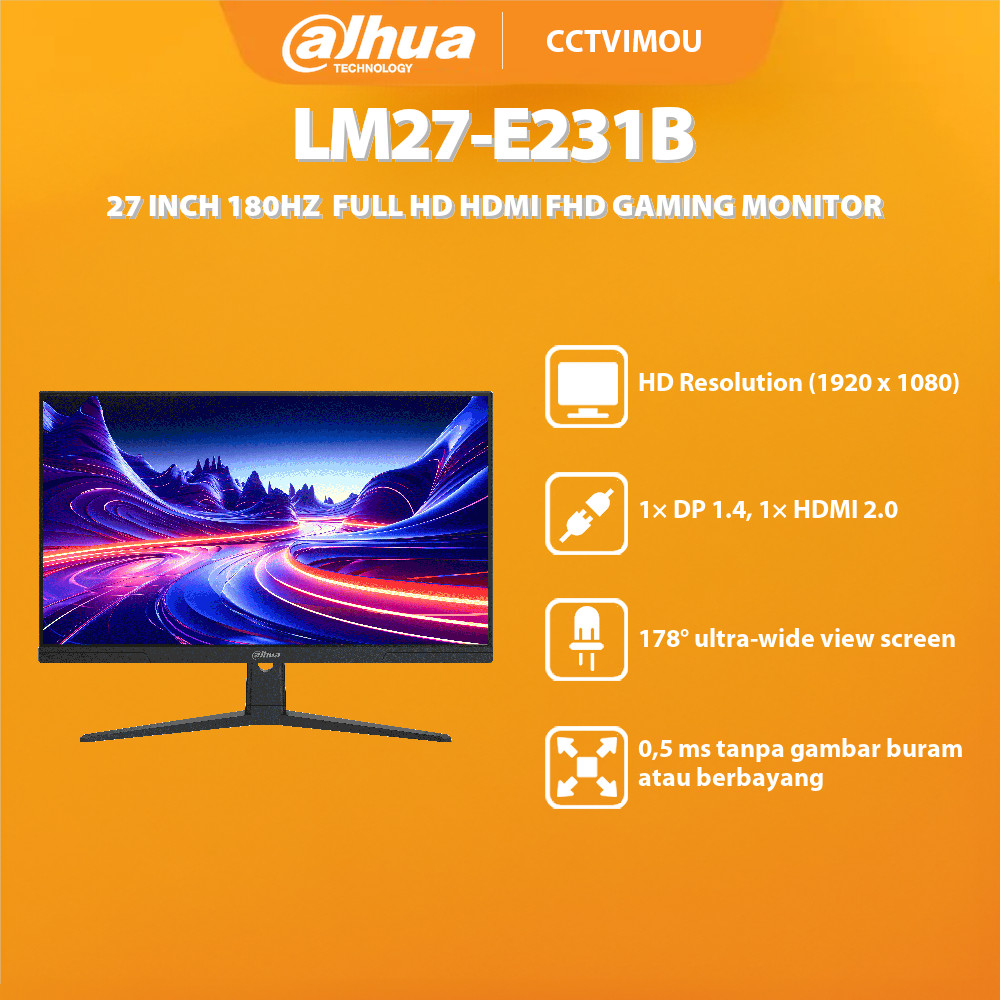 DAHUA LM27-E231B 27 INCH 180HZ  FULL HD HDMI FHD GAMING MONITOR